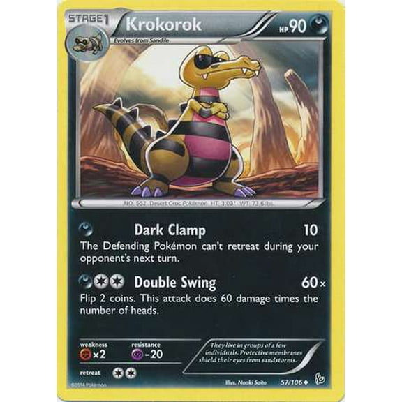 Pokemon Flashfire Krokorok #57