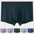 thumbnail image 3 of Men Solid Underwear Briefs Breath Middle Waist Underwear Shorts Panties Lingerie, 3 of 8