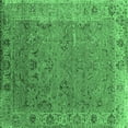 thumbnail image 1 of Ahgly Company Indoor Square Oriental Emerald Green Industrial Area Rugs, 3' Square, 1 of 4