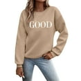 thumbnail image 3 of toraway Ensemble Chandail en Molleton et Shorts pour Femmes, T-Shirts Graphiques à Manches Longues, Col Rond, Chandail-Over, TG, 3 of 4