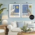 thumbnail image 3 of Stupell Industries Snowy Egret & Great Blue Heron 2 Piece Canvas Wall Art Set design by Nancy Overton, 30 x 24, 3 of 7