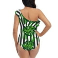 thumbnail image 5 of Goofa Palm Greenery Pattern Women's One Piece Swimsuits Tummy Control Bathing Suits Asymmetric One Shoulder Swimwear-Large, 5 of 6
