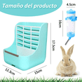 thumbnail image 3 of Kit Comedero  Belug Bebedero Para Conejo Cuyos Chinchillas Azul Blanco, 3 of 5