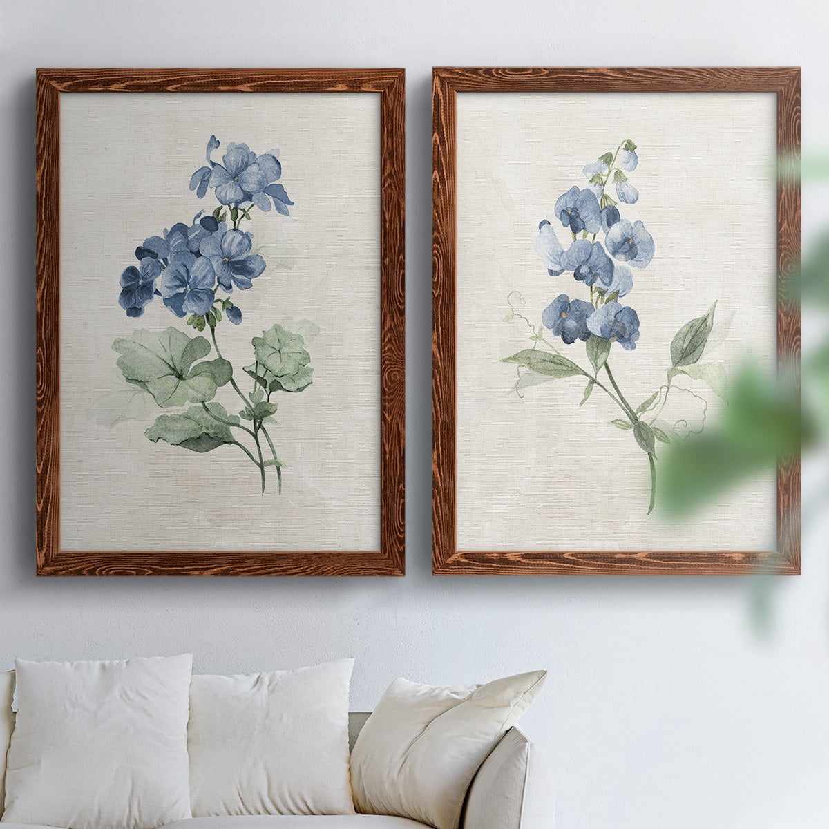 Farmhouse Periwinkle I - Premium Framed Canvas 2 Piece Set - Ready to Hang