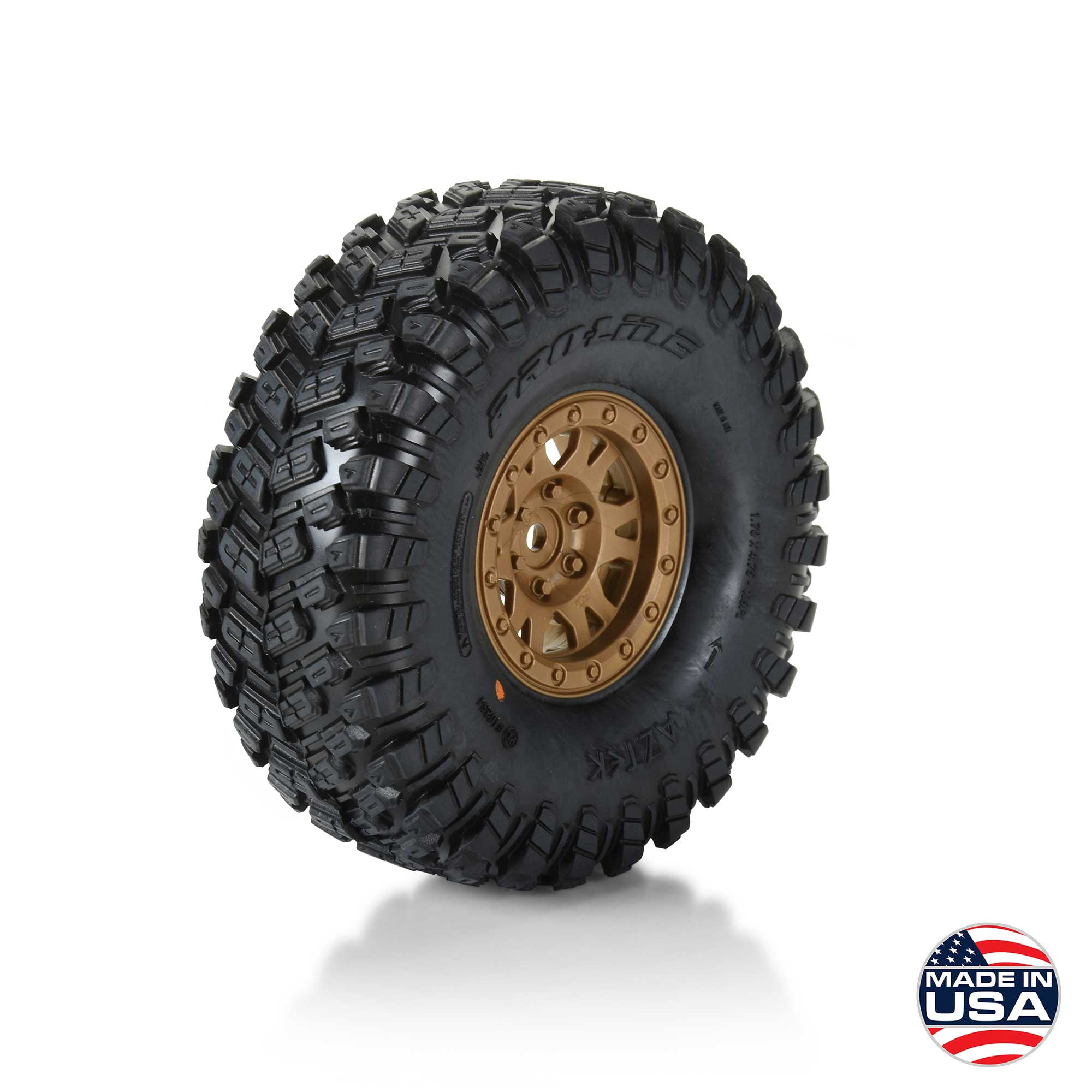 Pro-Line Racing Limited Edition Aztek G8 1.9" Crawler Tires Mounted 12mm Bronze Impulse 2 PRO1025415