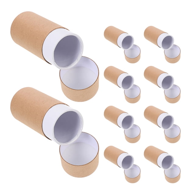 BEADCEST 10Pcs Kraft Paper Tubes Tea Holder Tubes Beige Natural Aesthetic Crafts
