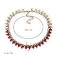 thumbnail image 3 of Collares,Colgantes,Gargantilla Mujer,Collar Mujer,Joyería,Collar Multicapa (Rojo), 3 of 3