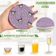 thumbnail image 3 of Haosy Set of 6 Drink Woven Coaster with Holder Heat Resistant Non-Slip Bar Coasters 4 Inches Adorable Demon with Star, 3 of 7