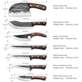 thumbnail image 3 of ABLINK Butcher Knife Set, 8 Pcs Japanese Hand Forged Damascus Steel for Meat Cutting, 3 of 12
