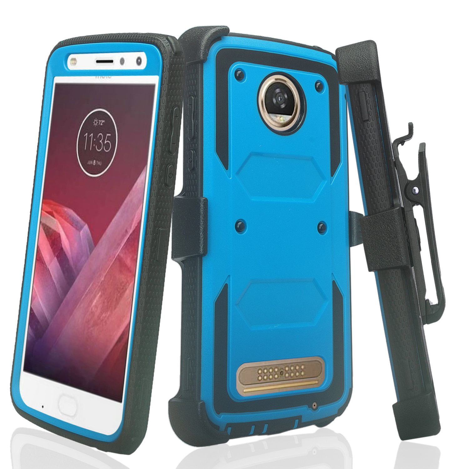 Motorola Moto Z2 Play, Moto Z2 Force, Rugged Full-Body [Built-in Screen