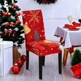 thumbnail image 5 of Eolstice Christmas Stretchable Chair Covers, Removable Washable Dining Seat Slipcovers for Holiday Decoration, Home, Kitchen, Hotel, and Party Use, Set of 2, 5 of 6