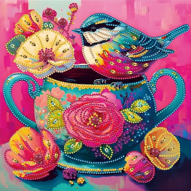 Con Forma Especial Parcial Pájaro Ambiental 30x30cm Rosa