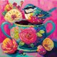 thumbnail image 1 of Con Forma Especial Parcial Pájaro Ambiental 30x30cm Rosa, 1 of 9