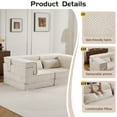 thumbnail image 4 of SOULART 78.74" Loveseat Sofa,White Convertible Floor Sofa Bed,Boneless Sectional Sofa,No Assembly Required, 4 of 8