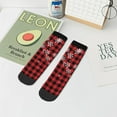 thumbnail image 5 of Uemuo Red Buffalo Plaid Printed Crew Socks, Moisture-Wicking Socks, Athletic Socks for Men Breathable Cushion Socks Casual Sport Socks for Running Traveling, 5 of 6