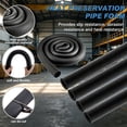 thumbnail image 3 of 6 Inch Foam Pipe Insulation Tube, Self-Sealing Outdoor Water Pipe Cover, Freeze Protection Foam Tubing for AC Lines, Garden Faucets and Plumbing, Black/2PC, 3 of 6