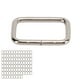 thumbnail image 3 of Hebilla De Cinturón, 100 Piezas De Cierre De Anillo Cuadrado De Cinturón De Metal, Cierre Rectangular Para Correa De Cincha, Hebilla De Gancho Brillante, 3 of 7