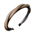 thumbnail image 3 of Diademas de cuero para la cabeza del cabello para mujer, accesorio antideslizante para el cabello, regalos de fotografía, decoración, vestido elegante café Yinane cabeza de pelo de mujer, 3 of 8