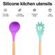 thumbnail image 3 of Juego de utensilios de cocina de silicona de 2 piezas, utensilios de cocina de madera fáciles de limpiar, utensilios de cocina para antiadherente Vhermosa, 3 of 5