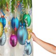 thumbnail image 3 of JOOCAR Merry Christmas Colorful Xmas Balls Pine Branches Polyester Shower Curtain for Bathroom 72x72, 3 of 7