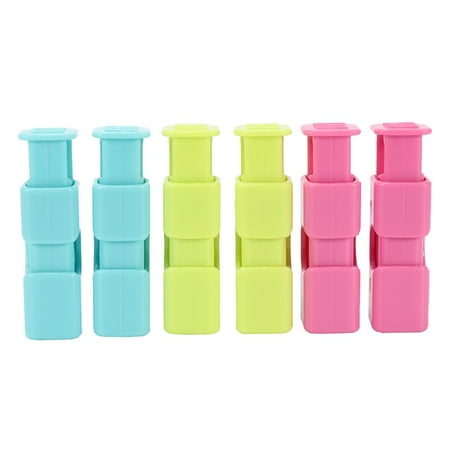 

Squeeze Bread Bag Clips Bag Cinches Bagel Bag Clips Grip Easy Squeeze & Lock Assorted Color 6 Pack