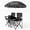 Black, variant on Hassch Double Camping Chair with Adjustable Umbrella, Up to 529lb Capacity, Folding Beach Chair with Cooler Bag, Cup Holders, Side Pocket for Picnic, Patio, Poolside, Blue