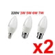 thumbnail image 2 of Bombilla Led para decoración del hogar, lámpara C37 de 2 piezas, 3W, 5W, 6W, 7W, E14, 220v-240v, 3000K, 4000K, 6000k, 2 of 4