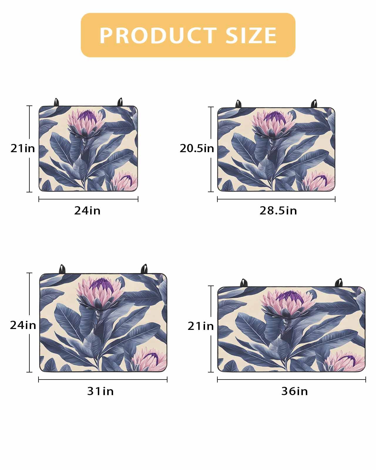 nqOlkjepod Large Induction Cooktop Protector Mat 24"x21", Blue Pink Purple Floral Stove Top Covers for Electric Stove, Oil Painted Botanical Art Stove Burner Cover Mats, Glass Top Stove Cover