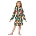 thumbnail image 6 of FORMRS Niños Bathrobe Unisex Hooded Robe Soft Plush Pajamas Sleepwear, Size 2-3T, Green Clover Pattern, 6 of 7