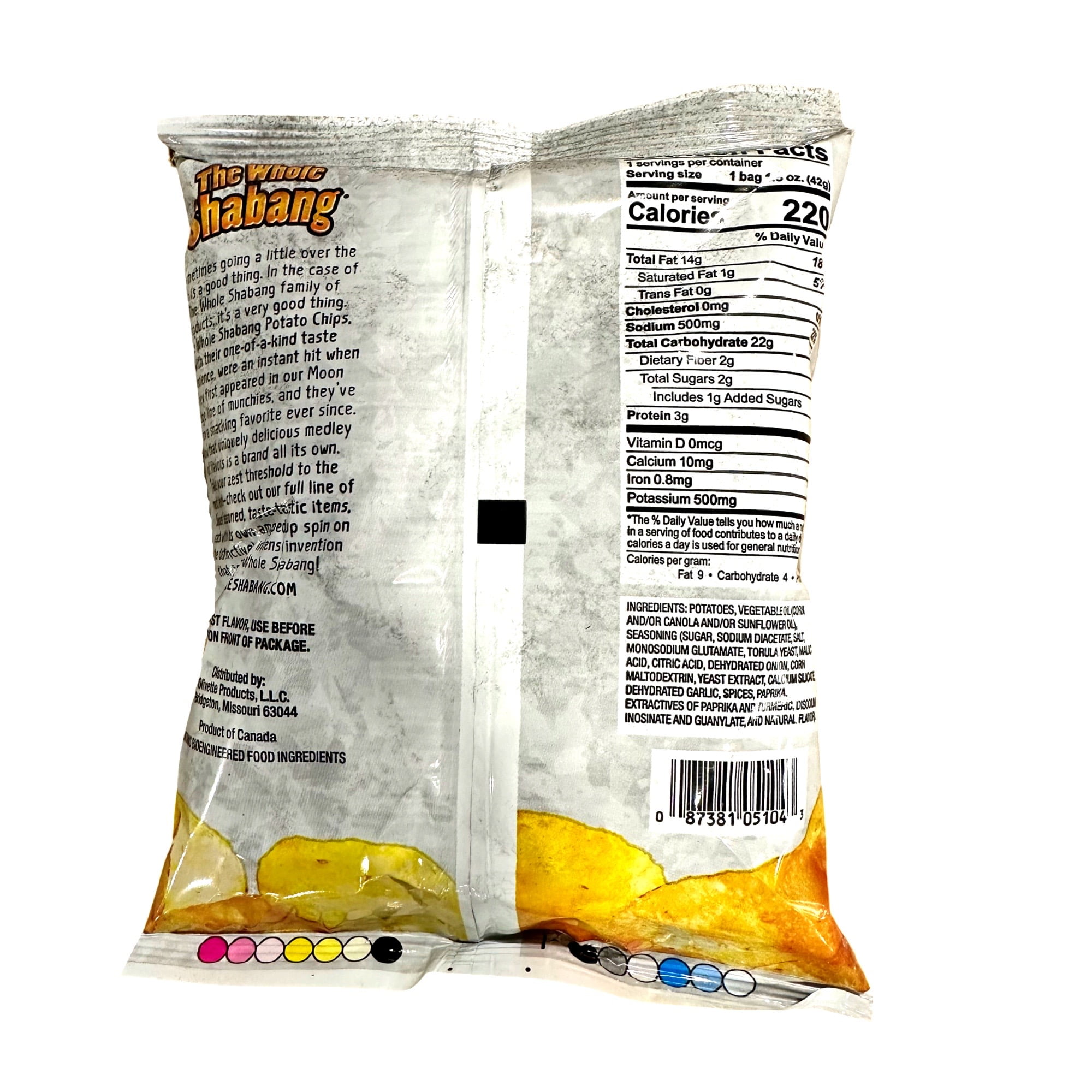 The Whole Shabang Potato Chips by Moon Lodge 1.5 Oz | Original | Pack of 12