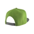 thumbnail image 4 of Top Headwear Flat Bill Adjustable Snapback Cap - Lime/Grey, 4 of 4