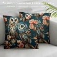 thumbnail image 3 of Orinice Owls Branch Flowers Graphic Decorative Cushion Throw Pillow Cover for Home - High-Quality 1PC Pillow Covers 22x22in, 3 of 5