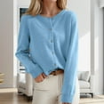 thumbnail image 2 of Women's Cardigan Sweater Casual Button Down Cardigan Long Sleeve Soft Warm Knit Cropped Cardigan, 2 of 4