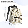 thumbnail image 2 of Yield Chicken Cartoon Print Backpack for Women Men, Lightweight Casual Travel Daypack, Classic Basic College Backpack, Middle School Bag, 2 of 5