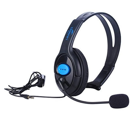 Megadream 3.5mm Unilateral Wired Online Gaming Chat Headset Headphone with Voice Control & Microphone & Adjustable Headband (Best Voice Chat For Gaming)