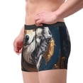 thumbnail image 2 of Yiaed Oil Painting Tribal Wolf Print Men's Soft Cotton Boxer Shorts Breathable Boxers Underwear Moisture-Wicking Underwear Stretch Boxer Briefs for Man-XX-Large, 2 of 5