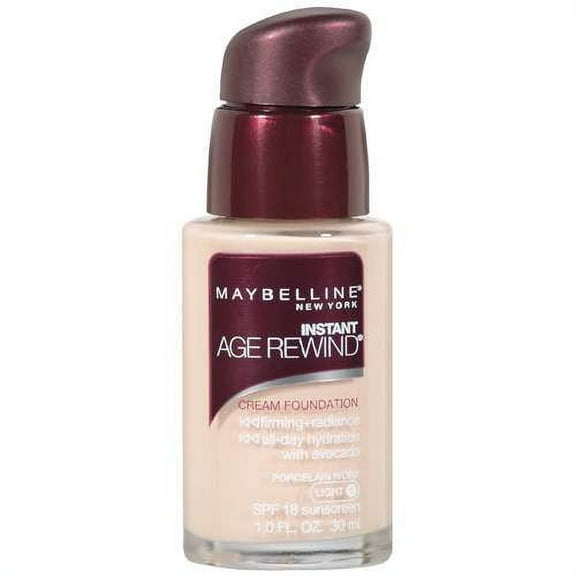 Maybelline Instant Age Rewind Cream Foundation SPF 18 Porcelain Ivory (Light 1)