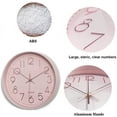 thumbnail image 5 of Pink Wall Clock Silent Non-Ticking, 12in Analog Wall Clock in Battery Operated，Cute Decorative Clock for School Office Classroom Bedroom Kitchen Living Room Nursery Decor, 5 of 9