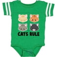 thumbnail image 3 of Inktastic Cats Rule with Cat Heads Boys or Girls Baby Bodysuit, 3 of 5