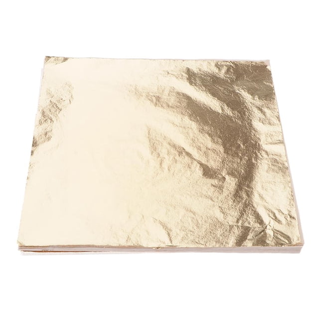 Juego de 100 hojas brilnte dorado decoración DIY Zulema Craft Golden Leaf Foil Paper