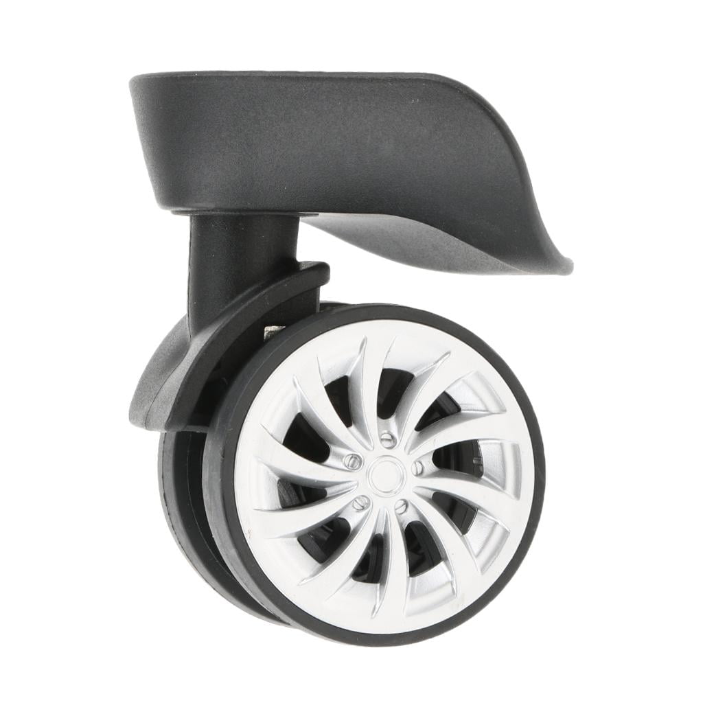 2 Pieces A57 Suitcase Luggage Wheels Replacement Swivel Mute Casters for Trolley Black - Easy Installation