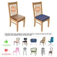 thumbnail image 5 of Pioneer Flower Seat Covers for Dining Room Chairs Set Of 6,Stretch Printed Washable Chair Seat Cover with Elastic Ties and Button,Removable Waterproof Couch Cushion Covers, 5 of 6