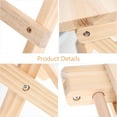 thumbnail image 3 of OUNONA 1Pc Simple Bath Stool Wood Color for Adults Changing Shoes, 3 of 7