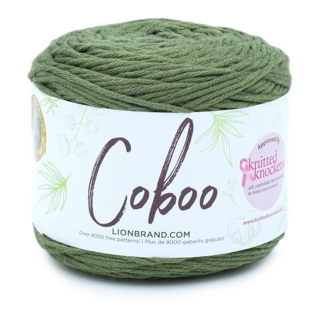 Lion Brand Coboo® Yarn Olive #3 Light/DK Cotton Bamboo Yarn 100g/212m