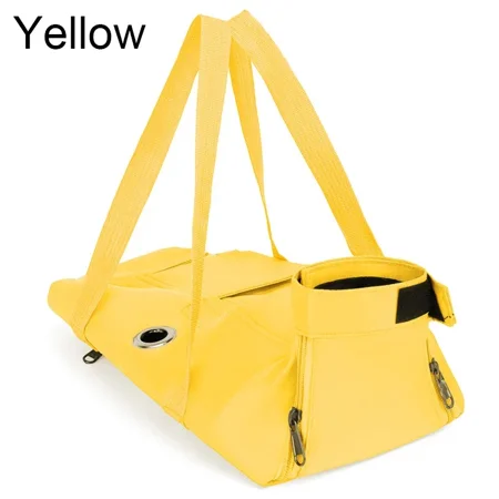 Multifunctional pet bag Breathable cat Double Shoulder Portable Cat Bag Anti-scratch Bite Fixed Cat Bag Injection Bags Foldable (Yellow L)