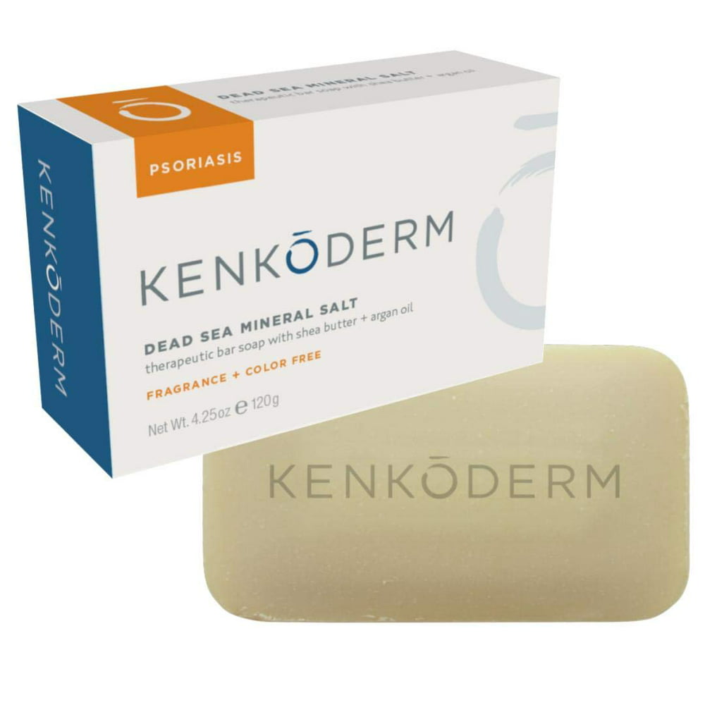 Kenkoderm Psoriasis Mineral Salt Soap with Argan Oil & Shea Butter 4.25 oz 1 Bar