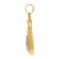 thumbnail image 2 of 10k Two-tone Gold Mens Dollar Sign Money Bag Currency Charm Pendant 39.2x17.4mm Wide Necklace for Men, 2 of 2