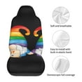 thumbnail image 5 of Sikiie Happy Pride Gnome Car Seat Protector 2 Pack Car Seat Cushion Mat, Car Seat Covers for SUV, Truck, Van, 5 of 7