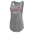 thumbnail image 2 of Women's Fanatics Heathered Gray Toronto Raptors Quality Time Open Scoop Neck Tri-Blend Tank Top, 2 of 3
