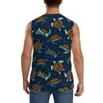 thumbnail image 4 of Balery Sea Turtles Swimming Camisetas sin mangas para hombre, absorbe la humedad y protege contra el mal olor.-3X-Large, 4 of 7
